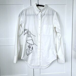 RARE! Thom Browne button-down shirt with Japanese-inspired embroidery S